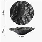 Camping Plates Creative Dinner Plates Household Western Food Dinner Plate Creativity Shiwen Ceramic Tableware Household Cake Tray Decorative Plate(Black -13 inches)
