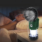 2025 Solar Camping Lantern with Fan,Rechargeable Camping Fans Charging for Phone, Battery Operated Light for Hurricane Power Outage Tent Emergency Camping Gear Must Haves, Christmas gifts for Mens Dad