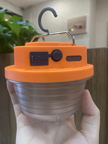 Rechargeable Camping Light , Cute Pine Cones Camping Lights Set for Kids, 1200LM，4800mAh Rechargeable Led Lantern with 4 Modes, Portable Camping Light for Tent,Lightweight Tent Lamp(Orange)