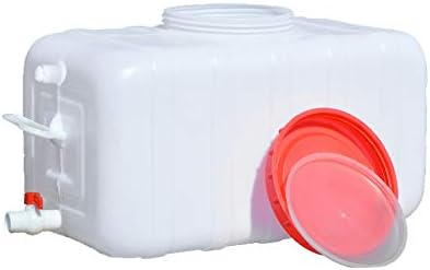 Water Tank Water Tank 100L Water Bucket Water Tank Water Bucket Household Water Storage Outdoor Food Grade Plastic Water Tank Large Rectangular Horizontal Disaster Camp Water Tank(Size:140L-E)