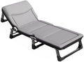 Folding Camping Cot for Adults Heavy Duty Outdoor Bed with Carry Bag Layer Travel Camp Cots Portable Cot Extra Wide,Foldable Bed with Mattress 4 Speed Adjustable Backrest with 3D Memory Head