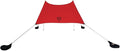 Neso Portable Beach Tent Sun Shelter with Sand Anchor - Lightweight Beach Shade Canopy - Easy Setup for Family Outings - Patented Reinforced Corners - UPF 50+ Sun Protection - 7 x 7ft - Lehua Red