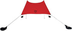 Neso Portable Beach Tent Sun Shelter with Sand Anchor - Lightweight Beach Shade Canopy - Easy Setup for Family Outings - Patented Reinforced Corners - UPF 50+ Sun Protection - 7 x 7ft - Lehua Red