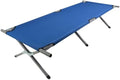 Portable Folding Camping Cot, Heavy Duty Sleeping Bed with Carrying Bag, 610D Oxford Cloth & Lightweight Aluminum Frame, 275lbs Load, Outdoor Cot for Adults, Travel, Hiking, Office (Navy blue, 1 Pack)