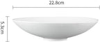 Camping Plates Salad Bowl Fruit Household Ceramic Tableware Light Luxury Large Soup Ramen Decorative Plate(A,Medium)
