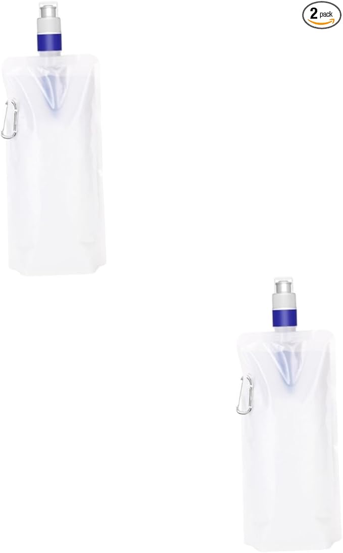 Yardwe 2pcs Collapsible Water Pouch Portable Water Filter Outdoor Camping Bag