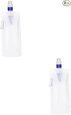 Yardwe 2pcs Collapsible Water Pouch Portable Water Filter Outdoor Camping Bag