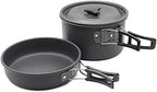 Camping Utensils Dishes Cookware Set Picnic Hiking Titanium Alloy Pot Outdoor Tourism Tableware
