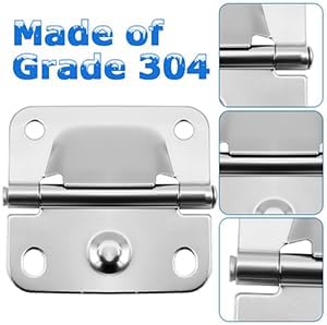 Cooler Stainless Steel Hinge for Coleman Camping Cooler 5235 5250 5286b 6262 6270, for Coleman Ice Chest Hinges, with Screws, 4-PCS