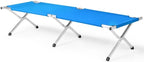 Portable Folding Camping Cot, Heavy Duty Sleeping Bed with Carrying Bag, 610D Oxford Cloth & Lightweight Aluminum Frame, 275lbs Load, Outdoor Cot for Adults, Travel, Hiking, Office (Blue, 2 Pack)