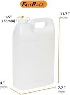FastRack 1 Gallon Water Jug (10-Pack) | F-Style Reusable Plastic Jug with Lids | BPA-Free HDPE Water Container for Liquid Storage, Brewing, Camping & Emergency Prep