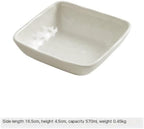 Camping Plates Ceramic Square Dinner Plate Household Dish Hotel Tableware Snack Bowl Cold Decorative Plate