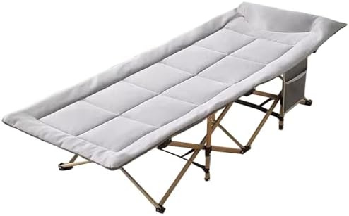 Folding Camping Cot for Adults Heavy Duty Outdoor Bed with Carry Bag Layer Travel Camp Cots Portable Cot Extra Wide,Portable Bed for Adults Travel, Ice Silk Fabric Comfortable Headrest Good
