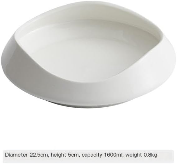 Camping Plates Ceramic Dinner Plate Household Cold Dish Hotel Club Restaurant Special-shaped Tableware Decorative Plate(8.8 inch)
