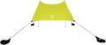 Neso Gigante Portable Beach Tent Sun Shelter - Lightweight Beach Shade Canopy - Easy Setup for Family Outings - Patented Reinforced Corners - UPF 50+ Sun Protection - 8ft Tall, 11 x 11ft - Lemon