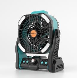 20000mAh Battery powered fan Camping essentials,Rechargeable fan Portable Battery Operated Tent with Light & Hook X26A Cyan