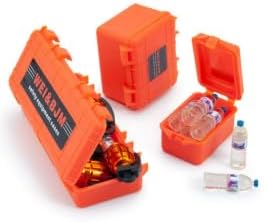 FMS Simulation Micro Scale Model Storage Box Suitcase (Orange) for 1/8 1/10 Cars Rc Car Parts Accessories
