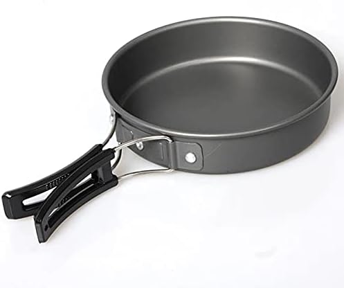 Aluminium Camping Cookware Set Outdoor Camping Tableware Cooking Set Travel Cutlery Utensils Hiking Picnic Set for 1-2 People (Color : A) (A)