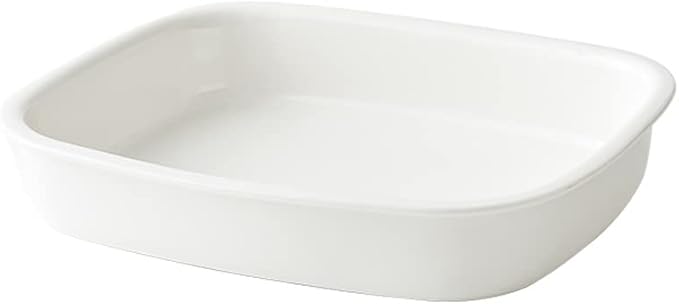 Camping Plates Serving Tray Large Tray Steak Plate White Ceramic Rectangular Baking Dish Bowl Home Baking Oven Dish Restaurant Tableware Decorative Plate