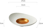 Camping Plates Dinner Plate Nordic Western Restaurant Special-Shaped Dessert Hotel Ceramic Tableware Decorative Plate(B)