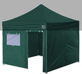Eurmax USA Full Zippered Walls for 10 x 10 Easy Pop Up Canopy Tent,Enclosure Sidewall Kit with Roller Up Mesh Window and Door 4 Walls ONLY,NOT Including Frame and Top（Forest Green）