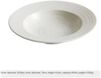 Camping Plates Ceramic Dinner Plate Hotel Tableware Club Restaurant Place Setting With Lid Pasta Decorative Plate(A)