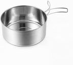Tableware for Trekking Camping Equipment Picnic Camp Cooking Supplies Stainless Steel Pots Cookware Set Foldable Fork (Color : A)