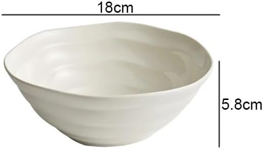 Camping Plates Dish Plates Ceramic Fruit Salad Plates Irregular Shape Dinner Plates Restaurant Solid Color Tableware Ramen Noodle Bowls Soup Bowls Decorative Plate(7 inch)