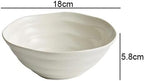 Camping Plates Dish Plates Ceramic Fruit Salad Plates Irregular Shape Dinner Plates Restaurant Solid Color Tableware Ramen Noodle Bowls Soup Bowls Decorative Plate(7 inch)