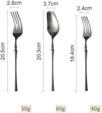 Cutlery Set Pieces Service Stainless Steel Titanium Flatware,Cutlery Flatware Set Of 4, Stainless Steel Tableware, Include Knife Fork Spoon Dinnerware with Elegant Box, for Home, Hotel, Res