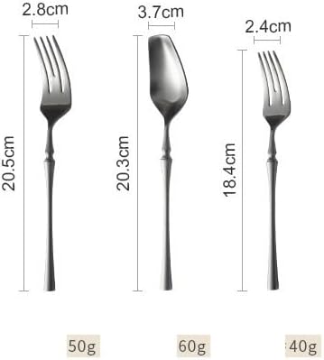 Cutlery Set Pieces Service Stainless Steel Titanium Flatware,Cutlery Flatware Set Of 4, Stainless Steel Tableware, Include Knife Fork Spoon Dinnerware with Elegant Box, for Home, Hotel, Res