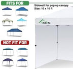 Instant Canopy Tent Sidewalls for 10x10 Pop Up Canopy 210D Waterproof,4 Piece Sidewalls, with Doors,White(4PCS Sidewalls Only, Canopy Tent NOT Included) (Durable Gray, 10 * 10ft 4Pcs)