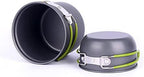 Outdoor Camping Hiking Cookware Picnic Cooking Pots Set Non-Stick Bowls with Foldable Spoon Fork Knife Tableware Sets