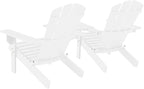 Patio Adirondack Chairs with Tea Table,Garden Chair,Leisure Chair,Bistro Chair,Leisure Chair,Camping Chair,Outdoor Chairs,Conversation Chair,for Patio,Balcony,Party, Solid Wood Fir White