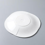 Camping Plates 8-inch Hotel Kitchen Tableware Ceramic Irregular Plate Creative Chinese Club Special-Shaped Lotus Leaf Vegetable Shallow Decorative Plate(9 in)