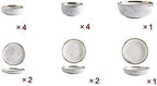 Dinner Plate Stylish Dinner Set for Restaurant and Home, Dinnerware Set Ceramics European Style Marble Dishes and Plates Porcelain Cake Dish Pastry Fruit Tray Ceramic Tableware Steak Dinner Pl (4 Peop