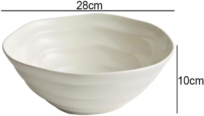 Camping Plates Dish Plates Ceramic Fruit Salad Plates Irregular Shape Dinner Plates Restaurant Solid Color Tableware Ramen Noodle Bowls Soup Bowls Decorative Plate(11 inch)