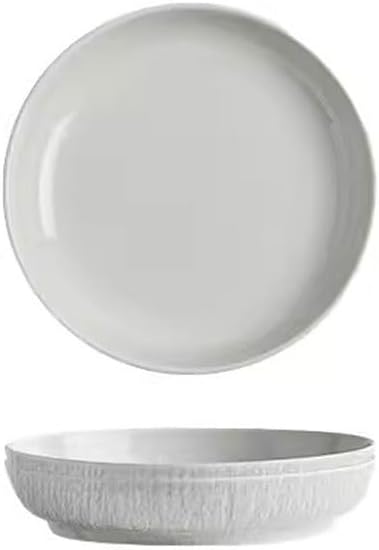 Camping Plates Dinner Plates, Dishes, Household Ceramic Dishes, Tableware, Light Luxury Dinner Plates, Deep Dishes, Dishes Decorative Plate(A*2)