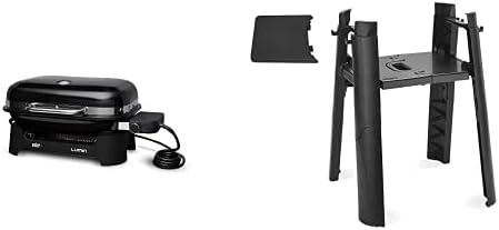 Weber Lumin Compact Electric Grill, Black, with Lumin Compact Stand