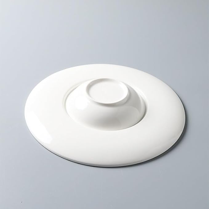 Camping Plates 10.5-inch Hotel Kitchen Tableware Ceramic Flying Saucer Cold Dish Club Restaurant Fusion Special Grass Plate Dinner Decorative Plate(10.5 in)