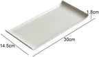 Camping Plates Individual Rectangular Ceramic Cooking Dishes Dinner Plate Restaurant Solid Color Tableware Pasta Steak Sushi Plate Serving Dish Dinner Plate Decorative Plate