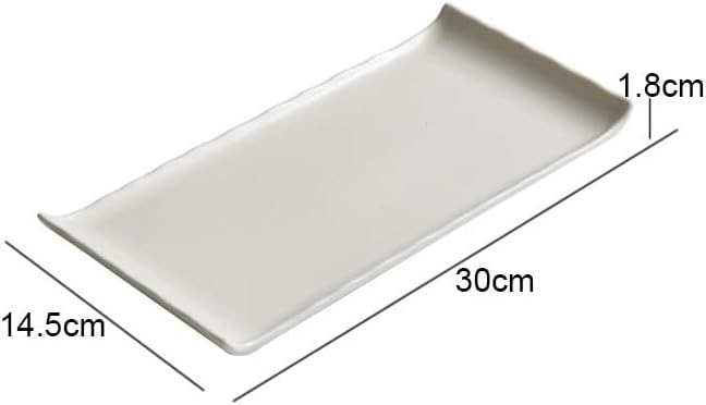 Camping Plates Individual Rectangular Ceramic Cooking Dishes Dinner Plate Restaurant Solid Color Tableware Pasta Steak Sushi Plate Serving Dish Dinner Plate Decorative Plate