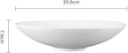 Camping Plates Salad Bowl Fruit Household Ceramic Tableware Light Luxury Large Soup Ramen Decorative Plate(B,Large)