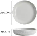 Camping Plates Dinner Plates, Dishes, Household Ceramic Dishes, Tableware, Light Luxury Dinner Plates, Deep Dishes, Dishes Decorative Plate(A*4)