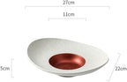 Camping Plates Dinner Plate Nordic Western Restaurant Special-Shaped Dessert Hotel Ceramic Tableware Decorative Plate(A)