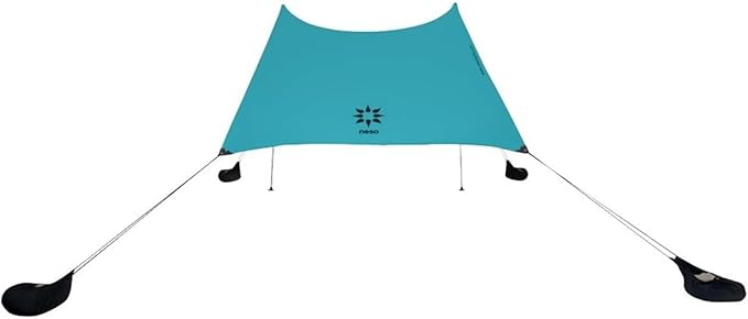 Neso Grande Portable Beach Tent Sun Shelter - Lightweight Beach Shade Canopy - Easy Setup for Family Outings - Patented Reinforced Corners - UPF 50+ Sun Protection - 7ft Tall, 9 x 9ft