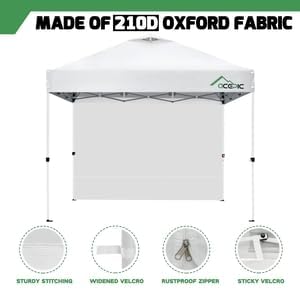 Instant Canopy Tent Sidewalls for 10x10 Pop Up Canopy 210D Waterproof,4 Piece Sidewalls, with Doors,White(4PCS Sidewalls Only, Canopy Tent NOT Included) (Durable Gray, 10 * 10ft 4Pcs)