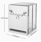 Foldable Camping Wood Burning Stove with Grill, Camp Stove Collapsible Backpacking Survival Stove Stainless Steel Campfire Stove for Outdoor Cooking Picnic Hiking BBQ (Sliver-Large)