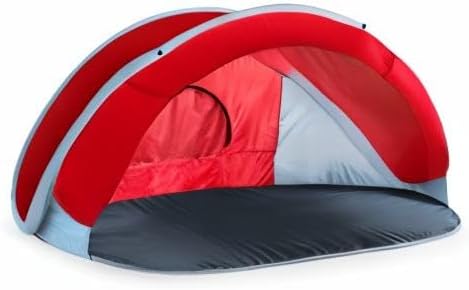 ONIVA - a Picnic Time Brand - Manta Portable Beach Tent - Pop Up Tent - Beach Sun Shelter Pop Up, (Red)