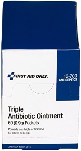 First Aid Only 12-700 Triple Antibiotic Ointment Packets, 60 Count